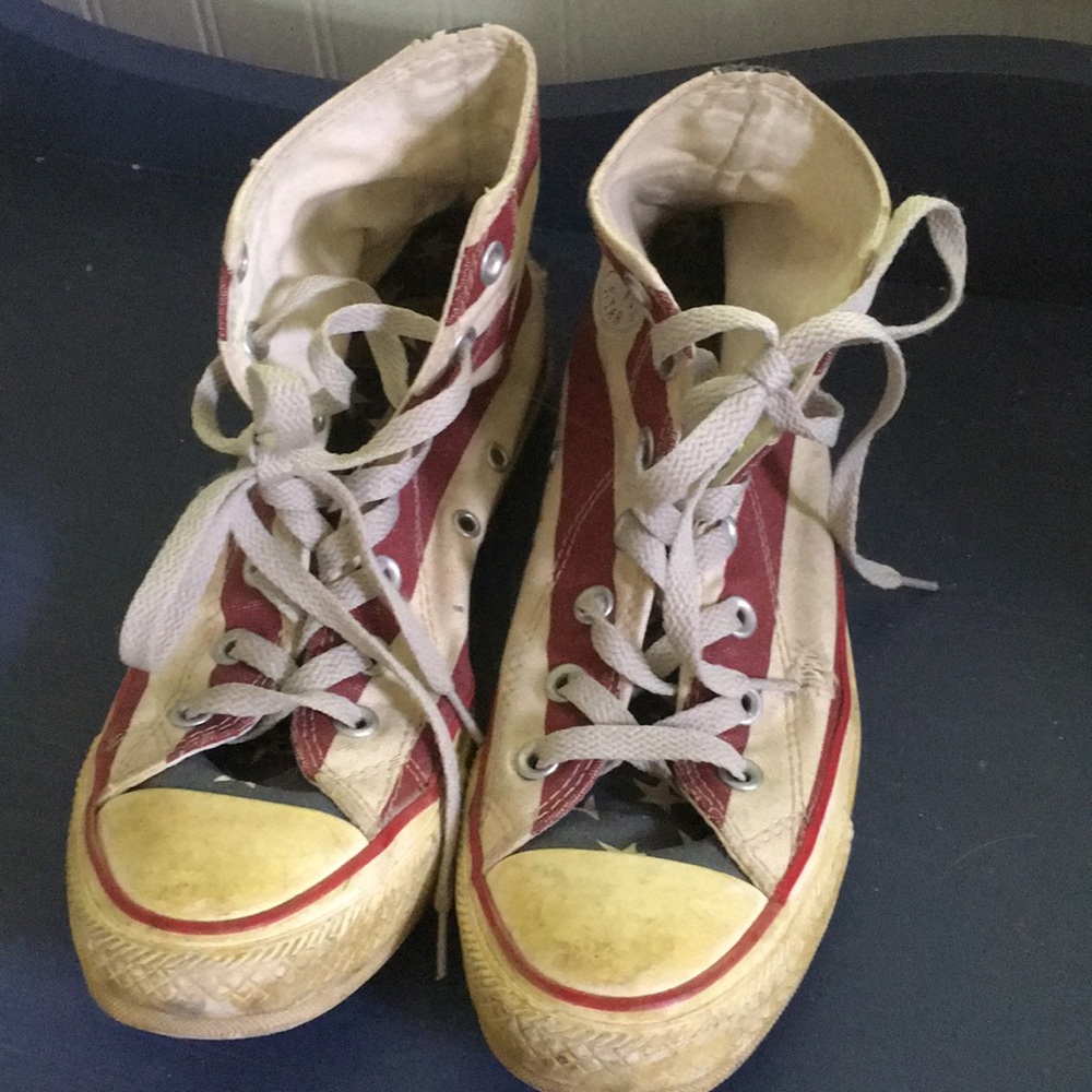 Distressed American flag converse